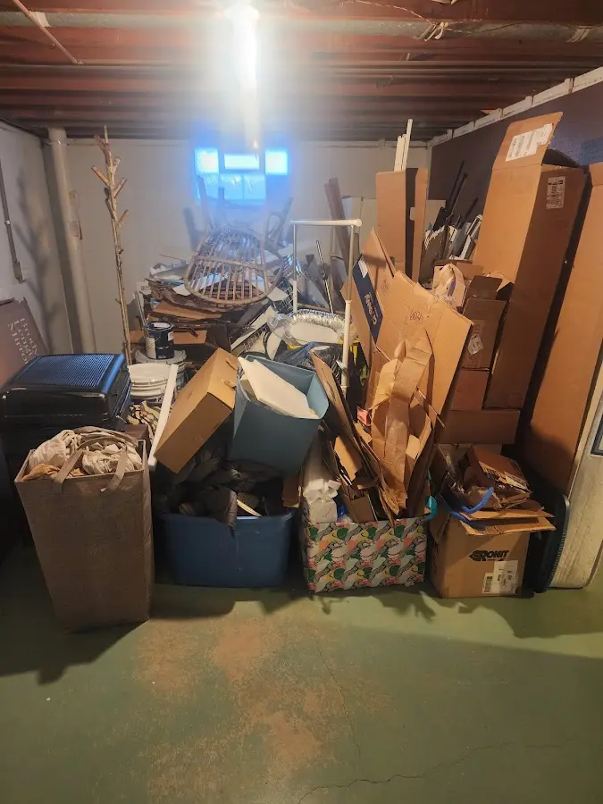 Roll-off dumpster container at job site for Concrete Dumpster Rental in Superior